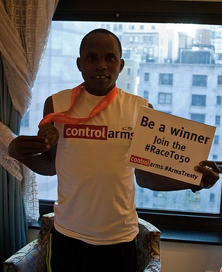 Control Arms Millionth Supporter Julius Arile achieves another dream in New York